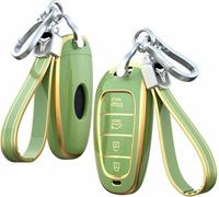 FSDGJZDFG Coque de clé de Voiture en TPU 4 Boutons pour Hyundai Tucson, Solaris, Sonata, Hybrid, Nexo, NX4, Santafe (2020, 2021, 2022)