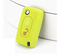 FSDGJZDFG Étui de clé de Voiture en Silicone à 2 Boutons, Coque de Protection à Rabat pour télécommande, pour Citroën C2, C3, C4, C8 pour Peugeot 308, 207, 307, 3008 et 5008