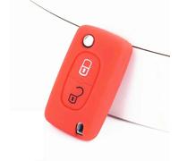 FSDGJZDFG Étui de clé de Voiture en Silicone à 2 Boutons, Coque de Protection à Rabat pour télécommande, pour Citroën C2, C3, C4, C8 pour Peugeot 308, 207, 307, 3008 et 5008
