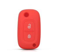 FSDGJZDFG Étui de clé de Voiture en Silicone à 2 Boutons, Housse à Rabat en Caoutchouc pour Renault Modus, Clio, Megane, Kangoo, Lada (2017)