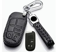 FSDGJZDFG Étui de Protection en Cuir pour clé de Voiture, Porte-clés, pour Jeep Renegade, Grand Cherokee, pour Dodge Journey, Accessoires