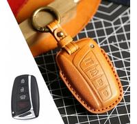FSDGJZDFG Étui de Protection pour clé de Voiture, Accessoire pour Hyundai Santa Fe, Genesis, IX45, Equus, Porte-clés en Cuir, Sac de Protection
