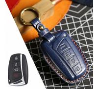 FSDGJZDFG Étui de Protection pour clé de Voiture, Accessoire pour Hyundai Santa Fe, Genesis, IX45, Equus, Porte-clés en Cuir, Sac de Protection