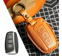 FSDGJZDFG Étui de Protection pour clé de Voiture, Accessoire pour Hyundai Santa Fe, Genesis, IX45, Equus, Porte-clés en Cuir, Sac de Protection