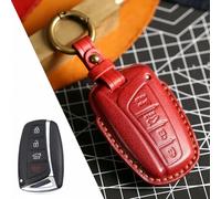FSDGJZDFG Étui de Protection pour clé de Voiture, Accessoire pour Hyundai Santa Fe, Genesis, IX45, Equus, Porte-clés en Cuir, Sac de Protection