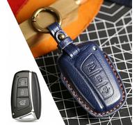 FSDGJZDFG Étui de Protection pour clé de Voiture, Accessoire pour Hyundai Santa Fe, Genesis, IX45, Equus, Porte-clés en Cuir, Sac de Protection