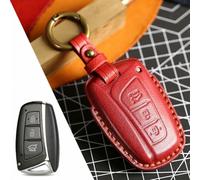FSDGJZDFG Étui de Protection pour clé de Voiture, Accessoire pour Hyundai Santa Fe, Genesis, IX45, Equus, Porte-clés en Cuir, Sac de Protection