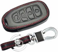 FSDGJZDFG Étui en Cuir pour clé de Voiture, Housse de Protection pour télécommande, Porte-clés, Accessoires pour Hyundai Kona, Azera, Grandeur, IG, Santa Fe, I30, IX35, Elantra