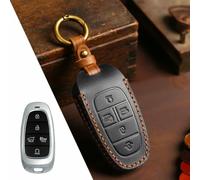 FSDGJZDFG Étui pour clé de Voiture en Cuir, Accessoire pour Porte-clés, pour Hyundai Tucson, Staria, Sonata, Hybride, Nexo, NX4, Grand Santa Fe
