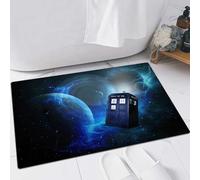 FSDGY Tapis de Bain,Tapis Salle de Bain Moelleux en Microfibre,Tapis de Douche Absorbant Lavable en Machine,Impression d'art sur Le thème du Film Doctor Who,60x90 cm