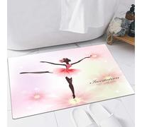 FSDGY Tapis de Bain,Tapis Salle de Bain Moelleux en Microfibre,Tapis de Douche Absorbant Lavable en Machine,Ballerine Danseuse de Ballet Arbres Pois Gymnastique Artistique Ballet Jupe K.,40x60 cm