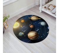 FSDGY Tapis de Bain,Tapis Salle de Bain Moelleux en Microfibre,Tapis de Douche Absorbant Lavable en Machine,Le système Solaire Comprend la Terre, Mercure, Vénus, Mars, Jupiter, Saturne, Uran,60x60 cm
