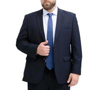 FSDIYU Costume Homme, Costume de Smoking Ample à Simple Boutonnage 2 pièces pour Affaires Grande Taille, pour Mariages, banquets, bals, fêtes, Costume Classique surdimensionné, 235/72/12XL,Navy Blue