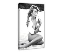 FSDJHG Poster modèle Claudia Schiffer (4) sur toile - Décoration murale pour salon, chambre à coucher - 40 x 60 cm