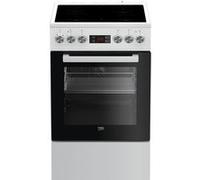 Beko FSE57302GWC Cuisinière Electrique Plaque avec zone à induction Noir, Blanc