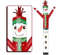 FSFLAG Bonhomme de neige gonflable rouge de 4,5 m de diamètre : insolite, danseur ondulé, convient pour la décoration extérieure, la publicité et la promotion commerciale (souffleur non inclus)