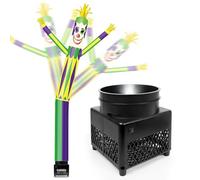 Fsflag Clown gonflable de 1,8 m avec souffleur (14 cm de diamètre) et lumières LED intégrées - Une poupée amusante qui agite et danse adaptée à la publicité commerciale