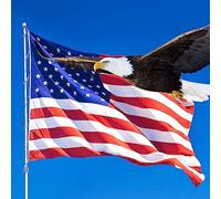 FSFLAG Drapeau américain 1,8 x 3 m, drapeau des États-Unis en polyester renforcé 400D avec deux œillets en laiton, drapeaux américains d'extérieur fabriqués à la main résistant à la décoloration