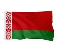 FSFLAG Drapeau de la Biélorussie pour l'extérieur - 1,2 x 1,8 m - Fabriqué à la main en polyester renforcé 400D avec 2 œillets en laiton, résistant à la décoloration et robuste pour une utilisation en