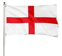 FSFLAG Drapeau de l'Angleterre 2,4 x 3,7 m - Drapeau du Royaume-Uni - Polyester renforcé 400D avec 2 œillets en laiton, résistant à la décoloration et robuste pour une utilisation en extérieur
