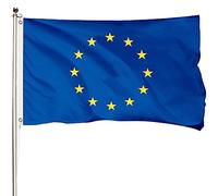 FSFLAG Drapeau de l'Union européenne pour l'extérieur, 61 x 0,9 m, polyester renforcé 400D avec 2 œillets en laiton, résistant à la décoloration et robuste pour une utilisation en extérieur