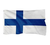 FSFLAG Drapeau finlandais pour l'extérieur - Drapeau national de la Finlande en polyester renforcé 400D avec 2 œillets en laiton, résistant à la décoloration et robuste pour une utilisation en