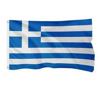 FSFLAG Drapeau grec d'extérieur de 7,3 x 1,2 m en polyester renforcé 400D avec 2 œillets en laiton, résistant à la décoloration et robuste pour une utilisation en extérieur, purement fabriqué à la