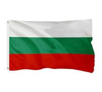 FSFLAG Drapeau national de la Bulgarie fabriqué à la main en polyester renforcé 400D avec 2 œillets en laiton, résistant à la décoloration et robuste pour une utilisation en extérieur, 1,8 x 3 m