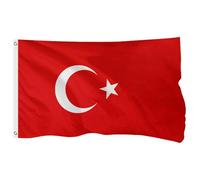 FSFLAG Drapeau turc d'extérieur de 0,9 x 1,5 m en polyester renforcé 400D avec 2 œillets en laiton, résistant à la décoloration et robuste, pour une utilisation en extérieur, entièrement fabriqué à la