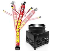 Fsflag Popcorn gonflable de 1,8 m avec souffleur (14 cm de diamètre) et lumières LED intégrées - Une poupée amusante qui agite et danse adaptée à la publicité commerciale