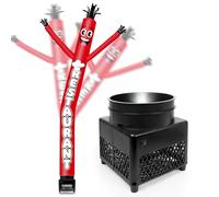 Fsflag Restaurant gonflable de 1,8 m avec souffleur (14 cm de diamètre) et lumières LED intégrées - Une poupée amusante agitant et dansante adaptée à la publicité commerciale