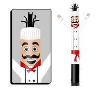 FSFLAG Tube gonflable de 4,6 m de haut pour danseuse d'air farfelue Chef Wacky Wave Dancer (diamètre 45,7 cm) pour décoration extérieure, publicité, événements commerciaux (souffleur non inclus)