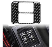 FSFYUK Garniture de bouton de chauffage de siège de console centrale intérieure noire en fibre de carbone, accessoires de décoration Pour BRZ 2013-2017