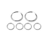 FSFYUK Kit de lunette Tableau d'instruments Jauge de compteur de vitesse Chrome CNC Aluminium 6061 For Electra Glide, Street Glide, Road Glide et Trike96-2013 6 pièces