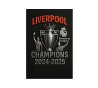 fsgfod Impression sur toile Liverpool FC Premier League Champions 2024-2025 - Décoration pour chambre à coucher, bureau, chambre - Cadeau - 40 x 60 cm