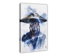 fsgfod Raiden Mortal Kombat Poster sur toile pour décoration de chambre à coucher, bureau, chambre, cadeau 40 x 60 cm