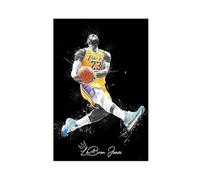 FSGHE Poster 49 de la star du basket-ball LeBron James sur toile pour décoration de chambre à coucher, bureau, chambre, cadeau, sans cadre, 30 x 45 cm