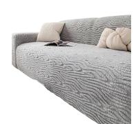 FSHFjje Housse de canapé Extensible Bleu Ciel Anti-griffures, Protection intégrale pour canapé 4 Places, canapé en L et canapé modulable,Gris,2 Seater