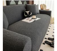 FSHFjje Housse de canapé Gris Anthracite - Housse antidérapante, Extensible, Lavable en Machine, Convient aux canapés en Cuir 2/3 Places,Dark Grey,1 Seater