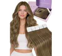 Fshine Extension Adhesive Cheveux Naturel 50 g 35 cm, Pose Débutant Facile