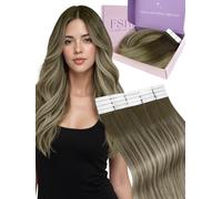 Fshine Extension Cheveux Naturel Adhesif 30 g 30 cm, Aspect Naturel