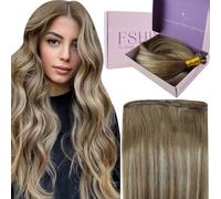 Fshine Génie Tissage Cheveux Naturels 45Cm 50G Balayage Brun À Blond Platine Extension Tissage Cheveux Humain Lisse Raides Extension Cheveux Naturels Couleur 6 27 60