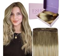 Fshine Génie Tissage Naturel Cheveux Humain Lumière 45Cm 50G Extension De Trame Cheveux Tissage Remy Hair Brun Moyen À Blond Miel Et Blond Invisible Human Hair Extension Couleur 6 27 60