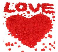 fshxj Lot de 1500 petale de Rose Rouge，pétales de Rose artificiels, décoration de Mariage Rouge, Marry Me, Saint Valentin, pétales de Fleurs, Fausses pétales de Fleurs, Fausses Roses artificielles