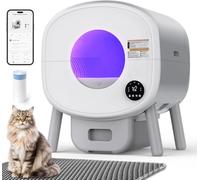 Fsitego Litière autonettoyante : Grande litière Automatique pour Plusieurs Chats, sans Odeur, contrôle par Application, élimination des déchets à lumière ambiante
