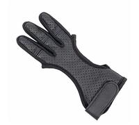 FSJMTQTS Gant de Tir à l'arc Gants d'archer Respirants à Trois Doigts en Cuir épais Guard(M)