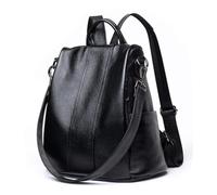 FSJMTQTS Sac à Dos pour Femmes Sac à bandoulière décontracté for femmes, sac à dos en cuir for dames et filles pour les Voyages(Schwarz)