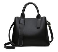 FSJMTQTS Sac à main décontracté simple pour femme, sac à bandoulière pour le travail, le travail, black, 31x13x23cm
