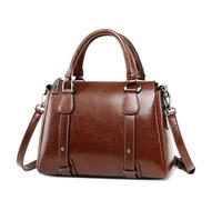 FSJMTQTS Sacs à main pour femme - Sacs fourre-tout en cuir - Sacs à bandoulière pour le travail décontracté, café, 30x14x21cm
