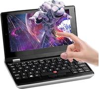Fsjun Celeron N4000 Mini ordinateur portable 2025 7,0" (jusqu'à 2,6 GHz), 12 Go de RAM, SSD 1 To, Win11/Office 2019, tout métal, ultra léger, haute performance, film de protection clavier allemand